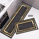 Gold And Grey Design 2pcs Kitchen Mats