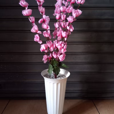Cherry Blossom Artificial Flower Vase Plants
