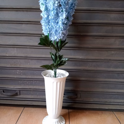 Blue Blossom Artificial Flower Vase Plants