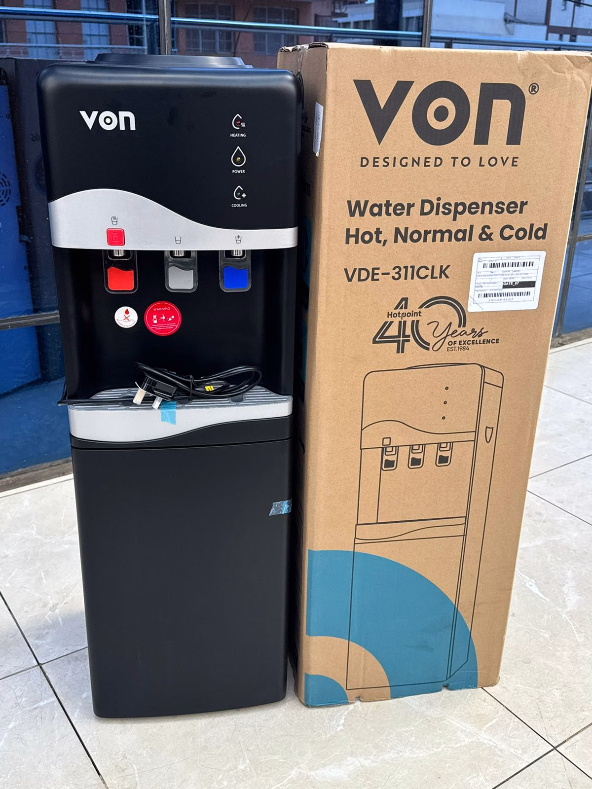 VON VDE-311CLK Cold, Hot and Warm Water Dispensers - Image 2