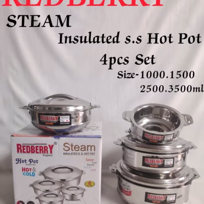 Redberry Steam 4pc Stainless-steel Hotpots