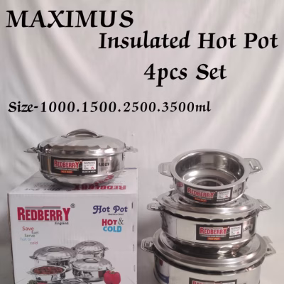 Redberry Maximus 4pc Stainless-steel Hotpots