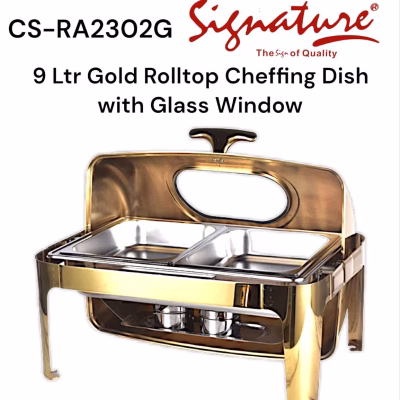 Signature Gold CS-RA-2302G 9L Rolltop chafing dishes