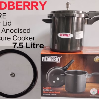 Redberry Alure Black Anodized 7.5L Pressure Cooker