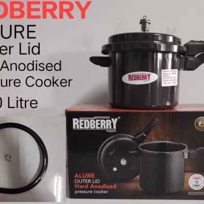 Redberry Alure Black Anodized 5L Pressure Cooker