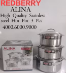 Redberry Super Jumbo Alina 3pcs Stainless-Steel Hotpots