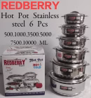 Redberry Premium 6pc Stainless-steel hotpots