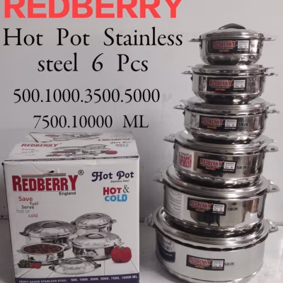 Redberry Premium 6pc Stainless-steel hotpots