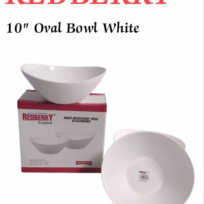 Redberry 10" White Oval 3pcs Bowls