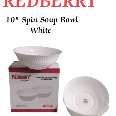 Redberry 10" White spin soup 3pcs Bowls