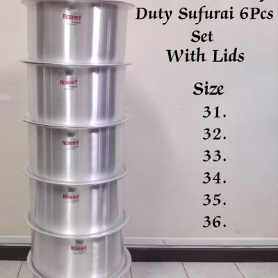 Redberry 6pcs heavy duty aluminum sufuria set
