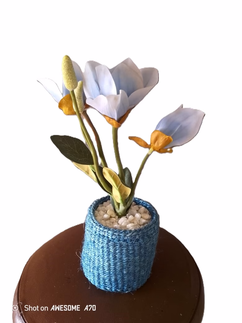 Cherry blossom woven desk plants - Image 2