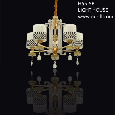 T.L.L H55-5p White And Gold Chandeliers