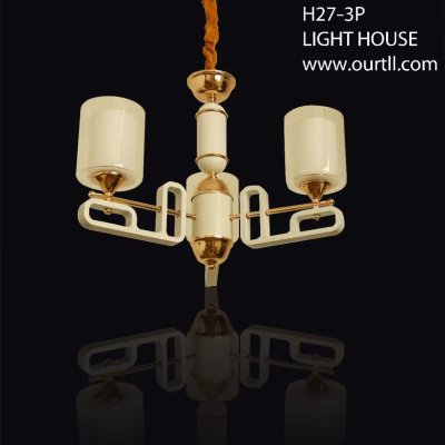 T.L.L H27-3P Cream & Gold Pendant Lights