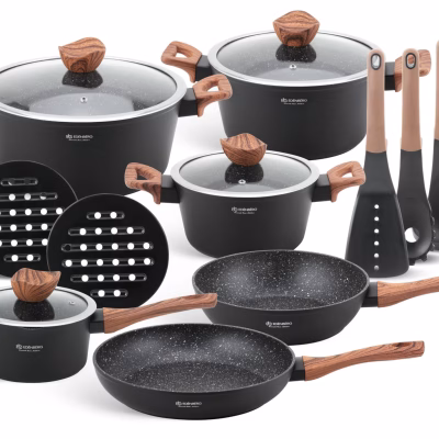 Edenberg EB5616 Black15pcs Cookware Set