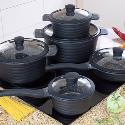Edenberg EB9185 Black 10pcs Cookware Sets