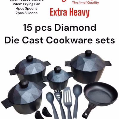 Signature 15 pcs Diamond Die Cast Cookware sets