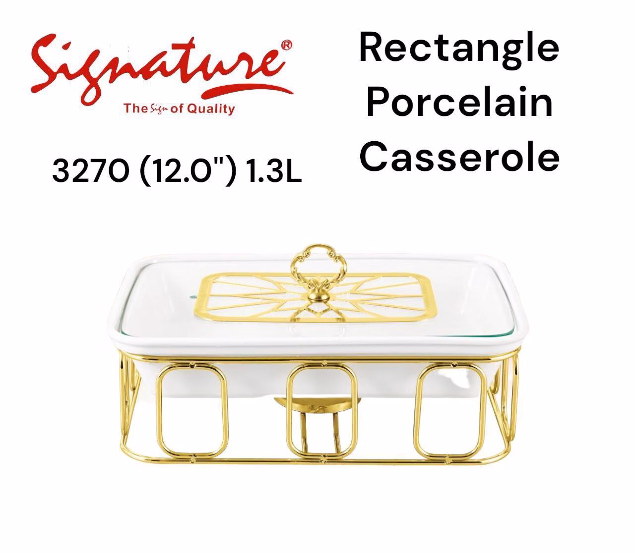 Signature 1.3L Rectangular Ceramic Casserole Pot
