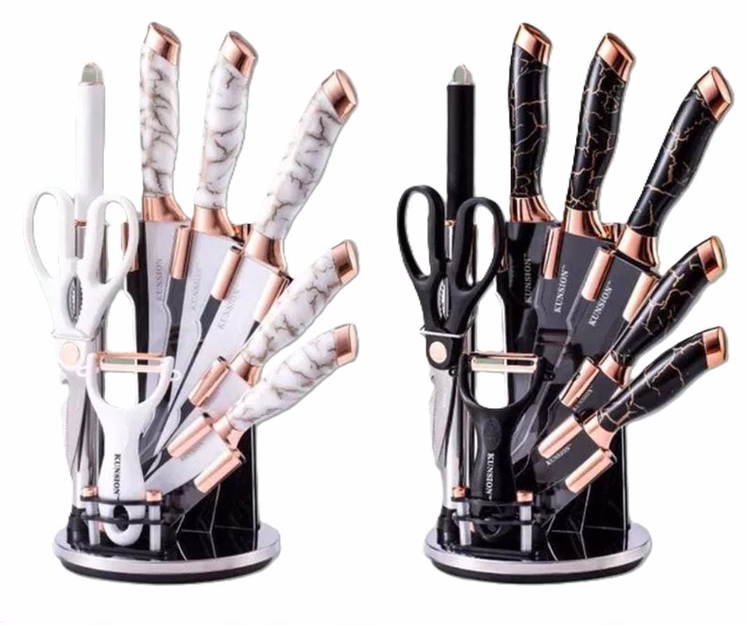 Kunision 9pcs Marble Knife sets