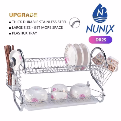 Nunix DR2S 2-Tier Stainless-Steel Dish Rack