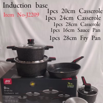 Redberry 9pc Granite Cookware Sets