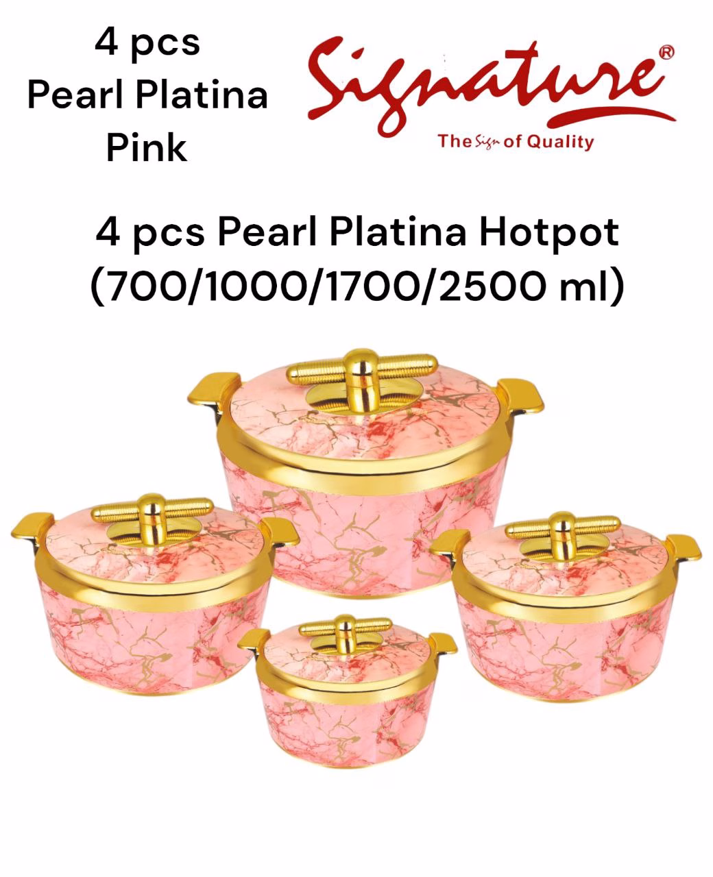 Signature Pearl Platina 4pc Hotpots - Image 5