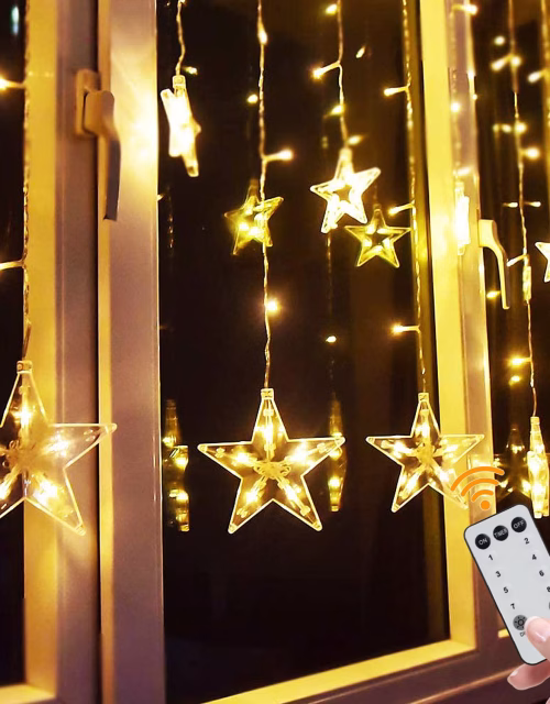 Star Curtain Christmas Lights