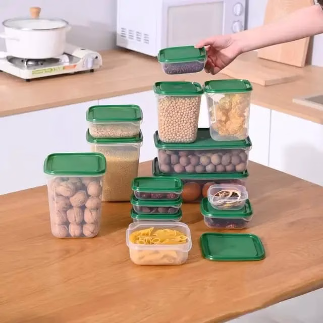 PET Plastic 17pcs Food storage containers - Image 3