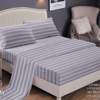 Colored Stripped 6pc Mattress Cover