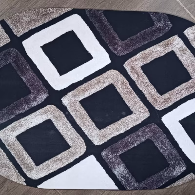 3D Oval Bathroom Mats