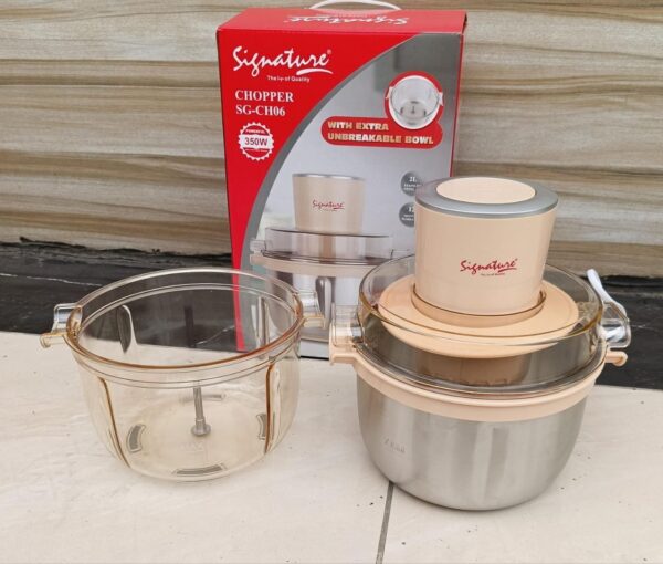 Signature SG-CH06 2L Stainless-Steel Electric Chopper - Image 2
