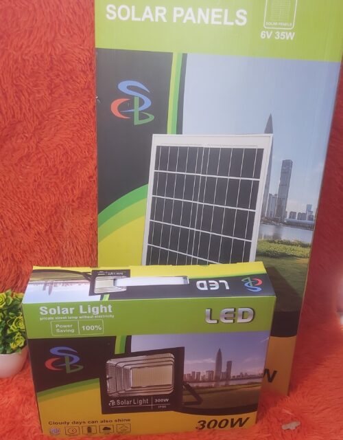 SCL 300W Solar Floodlight with Solar Panel