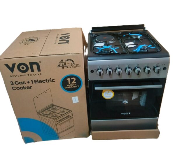 VON VCF61FFD 58x58 3-Gas+1-Electric Gas cookers - Image 2