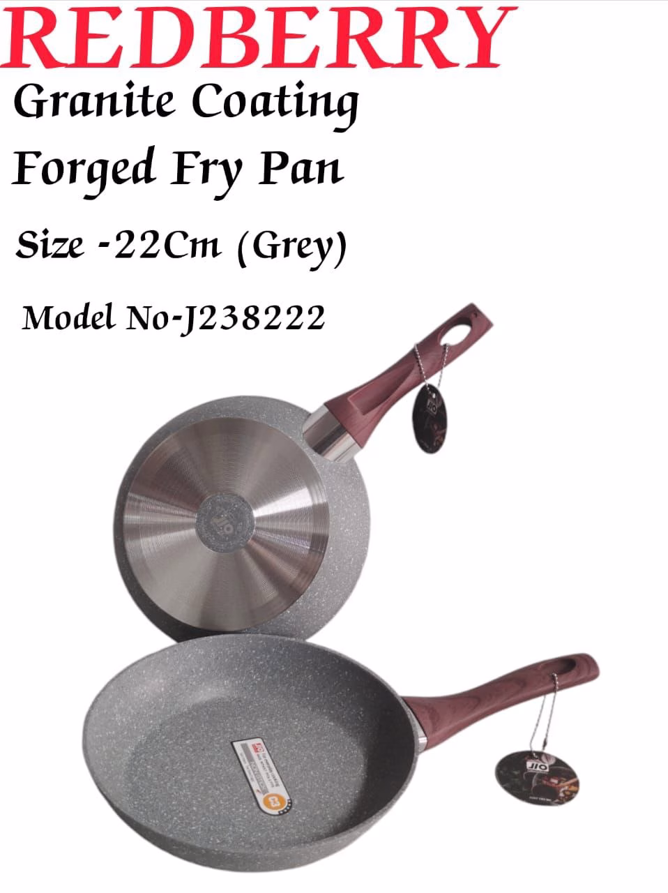 Redberry 22cm Granite Frying Pans - Image 3
