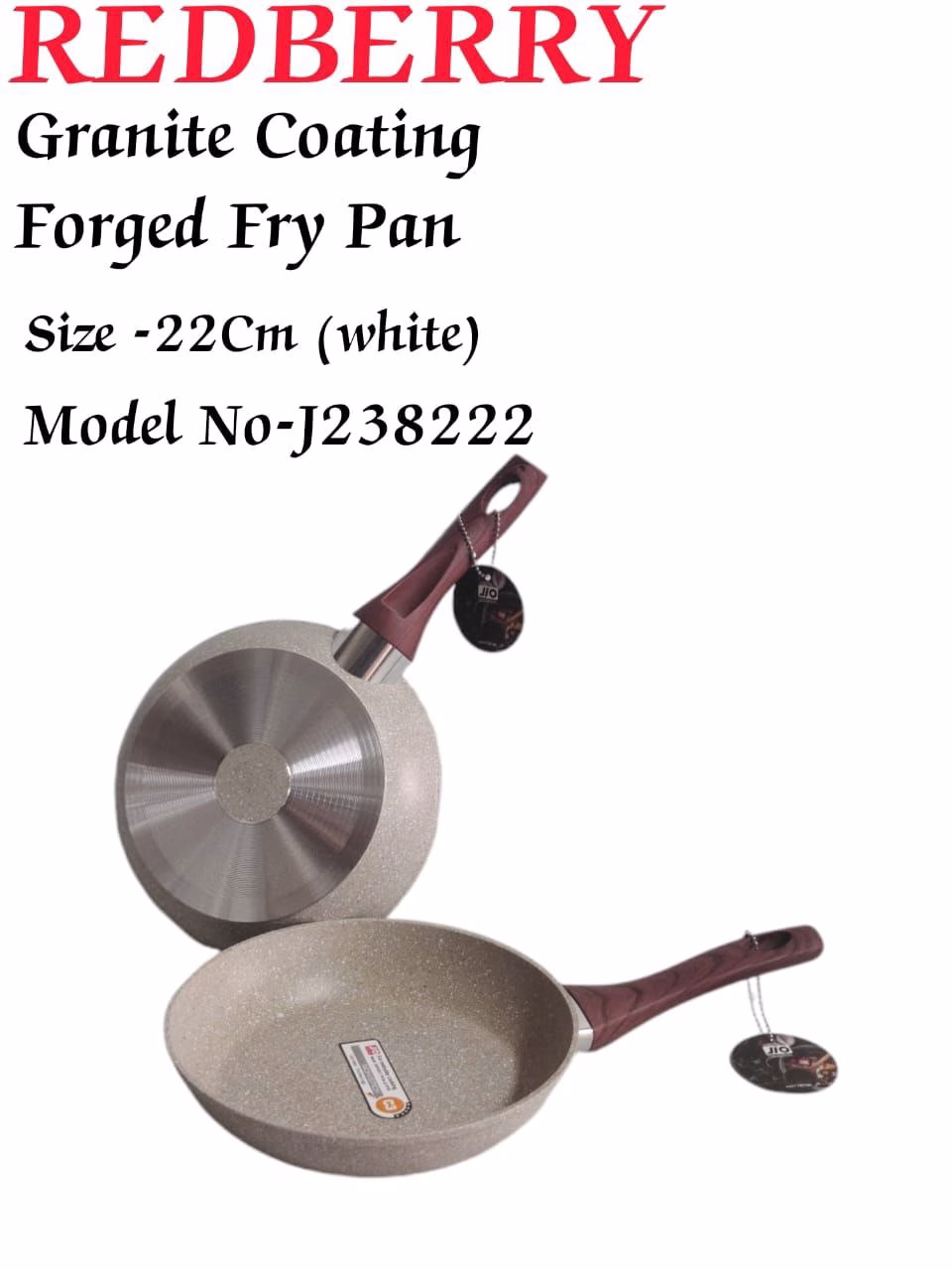 Redberry 22cm Granite Frying Pans - Image 2