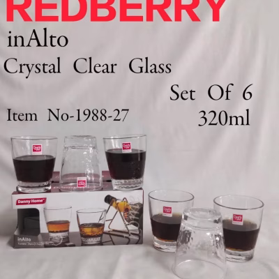 Redberry 320ml 6pcs Whiskey Glass Sets