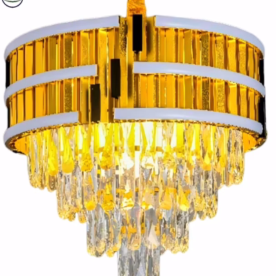 Glolit LC54 White & Gold 5-Tier Chandeliers