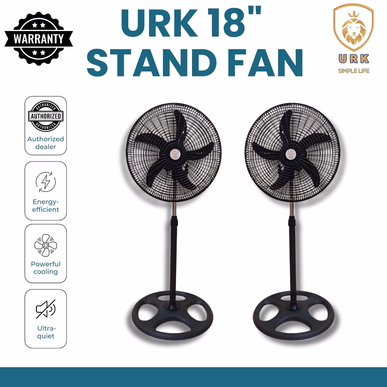 URK 18" Inch Standing Fans