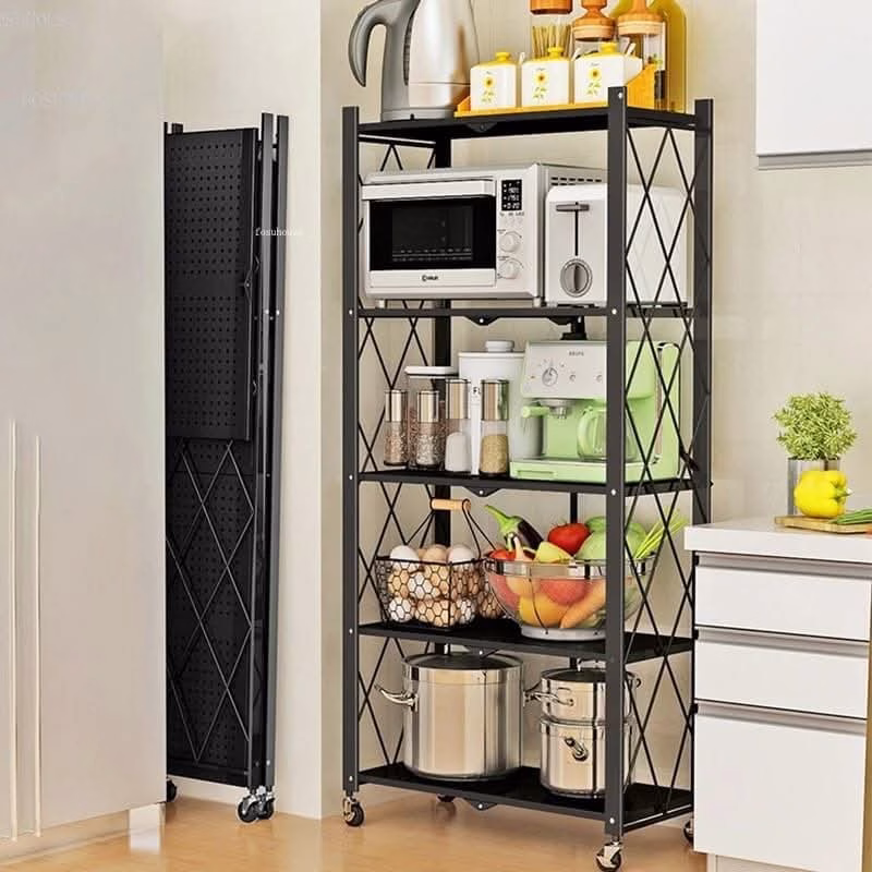 Foldable 5~Tier Carbon Steel Kitchen racks