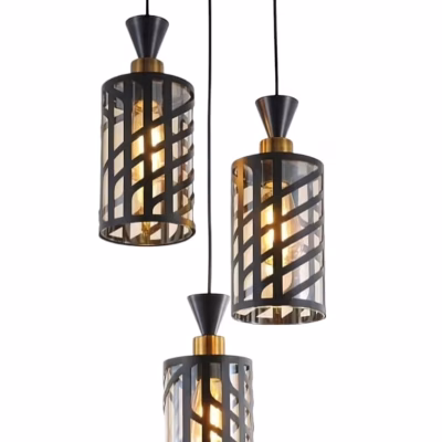 Glolit 8826-3 BK 3-in-1 Pendant Lights