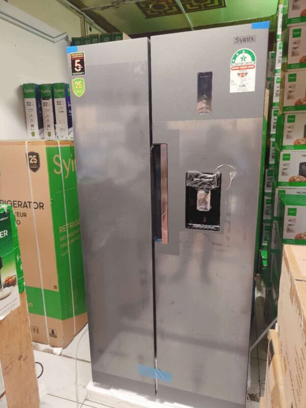 Syinix 460L Side by Side Double-Door Fridges with Water Dispenser - Image 3
