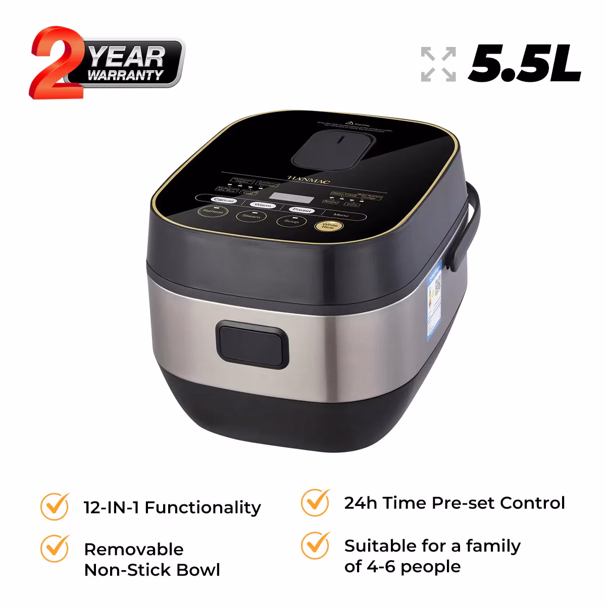 Hanmac HRS5E 12-in-1 Multi Cooker