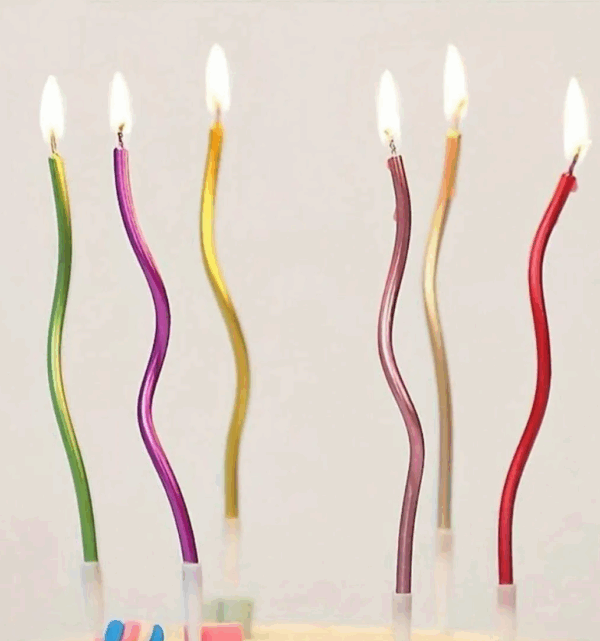 Elegant 6pc Spiral Candle sets