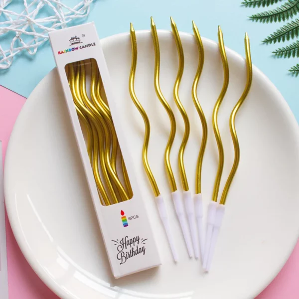 Elegant 6pc Spiral Candle sets - Image 2