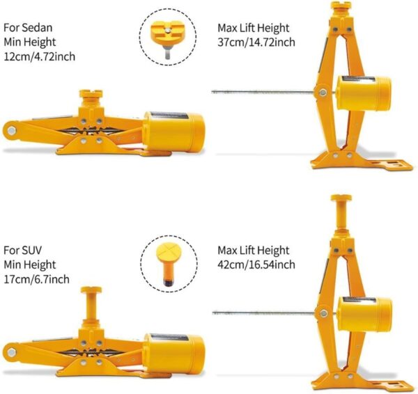 Divot 3-Ton 3-in-1 Electric Scissor Jack with Impact Wrench and Pump - Image 2