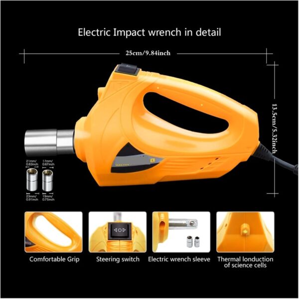 Divot 3-Ton 3-in-1 Electric Scissor Jack with Impact Wrench and Pump - Image 3