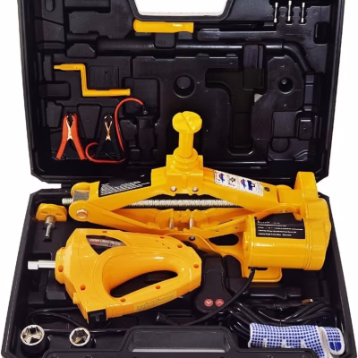 Divot 3-Ton 3-in-1 Electric Scissor Jack with Impact Wrench and Pump