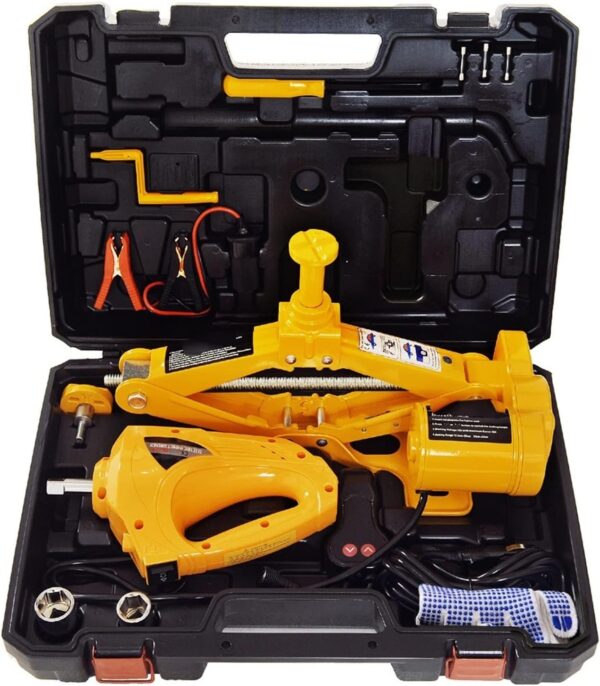 Divot 3-Ton 3-in-1 Electric Scissor Jack with Impact Wrench and Pump