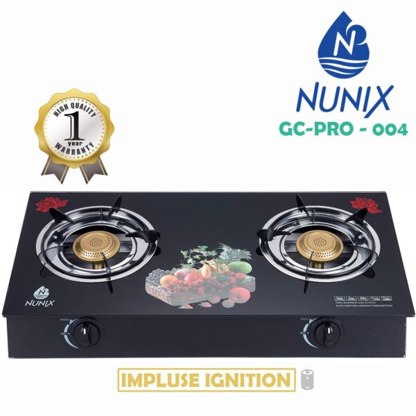 Nunix GC-PRO-004 Glass Tabletop Gas Cookers