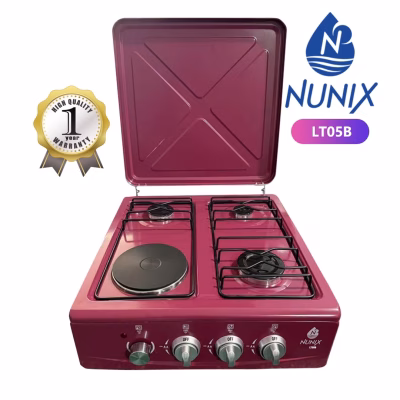Nunix LT-05B 3-Gas+1-Electric Tabletop Gas Cookers